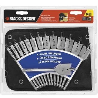 Black and decker spade deals bit set